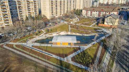 Vizafogó Park és Pavilonépület